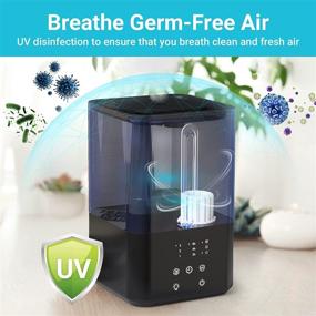 img 2 attached to 🏢 Efficient Livatro 4.5L Top Fill Humidifiers: Bedroom and Large Room Cooling Solution with Essential Oil Tray, Ultrasonic Quiet, Night Light, Timer, Auto-Shut Off - Black