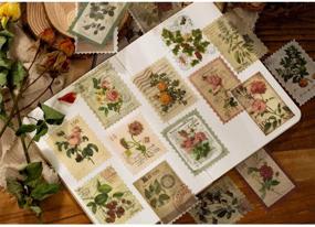img 3 attached to Vintage Plant Flower Stickers: 60PCS Large Washi Sticker Collection for Scrapbooking, Journaling, and Stationery Decoration