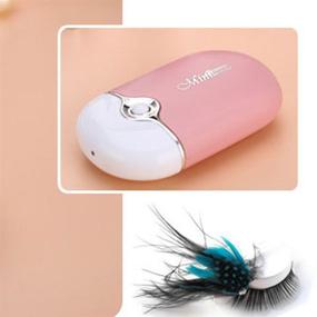 img 2 attached to 🌬️ Stay Cool in Style: FlyItem USB Mini Portable Fans for Eyelash - Rechargeable, Bladeless, Handheld Cooling Fan in Pretty Pink
