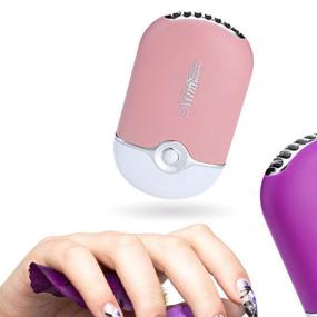 img 1 attached to 🌬️ Stay Cool in Style: FlyItem USB Mini Portable Fans for Eyelash - Rechargeable, Bladeless, Handheld Cooling Fan in Pretty Pink