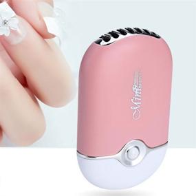img 3 attached to 🌬️ Stay Cool in Style: FlyItem USB Mini Portable Fans for Eyelash - Rechargeable, Bladeless, Handheld Cooling Fan in Pretty Pink