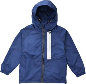 img 4 attached to 🧥 KISBINI Hooded Windproof Zipper Jackets Coats for Boys - Windbreakers Outwear for Kids