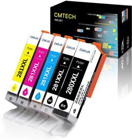 img 4 attached to 🖨️ CMTECH Compatible Canon 280 281 XXL Ink Cartridges - PGI-280XXL CLI-281XXL Replacement, Compatible with Pixma TR8520 TS8220 TS9120 TR7520 TS6120 TS6220 TR8500 TS8320 TR8620 TS9520 Printer - 5 Pack