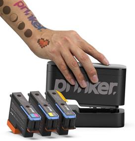 img 4 attached to Prinker S Temporary Tattoo Device Package For Your Instant Custom Temporary Tattoos With Premium Cosmetic Full Color Black Ink - Compatible W/IOS &Amp