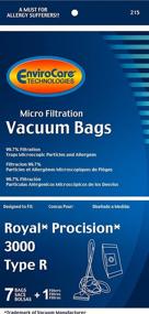 img 1 attached to Maximize Cleaning Efficiency with EnviroCare Type R Micro Filtration Vacuum Bags - 7 Pack Compatible with Royal Procision 3000