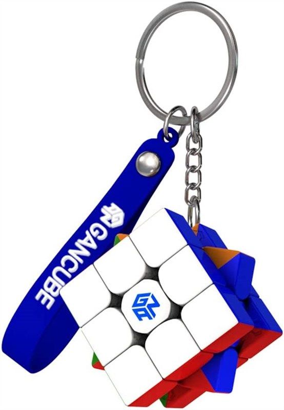 gan speed cube ring keychains 로고