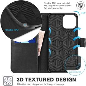 img 1 attached to 📱 TUCCH Wallet Case for iPhone 12 Pro Max 5G, RFID Blocking Card Slot Stand Phone Case with Shockproof TPU Interior Case, PU Leather Magnetic Flip Cover - Compatible with iPhone 12 Pro Max 6.7 inch - Black