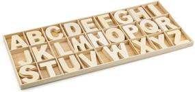 img 3 attached to 🔠 208-Piece Wooden Craft Letters Set for Wall Decor, DIY Wedding Display, and Home Decor – Natural & Assorted Colors – 2 Inches – Includes Storage Tray