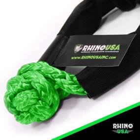 img 1 attached to Rhino USA Synthetic Soft Shackle Rope (2-Pack Green) - 7/16 Inch X 20 Inch (44