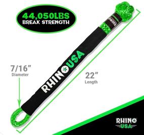 img 3 attached to Rhino USA Synthetic Soft Shackle Rope (2-Pack Green) - 7/16 Inch X 20 Inch (44