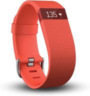 📏 fitbit charge hr wireless activity wristband tangerine large size (6.2 - 7.6 inches) логотип