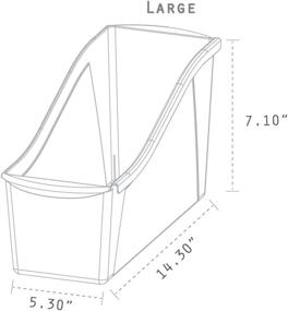 img 3 attached to 📚 Storex Large Book Bin Organizer, Interlocking Plastic Storage for Home, Office, and Classroom, Assorted Colors, Pack of 6 (70110U06C)