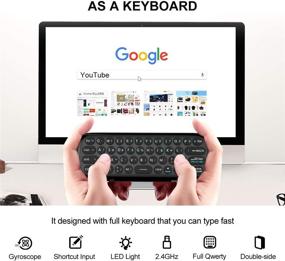 img 2 attached to 🖥️ Улучшенная беспроводная воздушная мышь с клавиатурой 2.4 ГГц, универсальный пульт для Android TV Box/PC/Smart TV/Проектор/HTPC/Все-в-одном ПК/ТВ