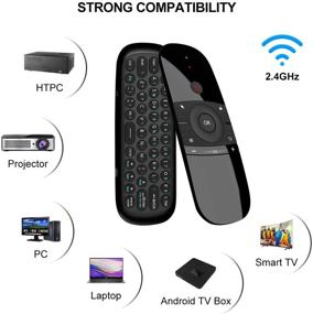 img 3 attached to 🖥️ Улучшенная беспроводная воздушная мышь с клавиатурой 2.4 ГГц, универсальный пульт для Android TV Box/PC/Smart TV/Проектор/HTPC/Все-в-одном ПК/ТВ