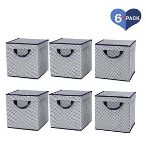 img 2 attached to 📦 Organize and Declutter with Delta Children Lidded Storage Bins, Navy, 6-Pack