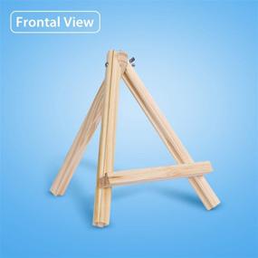 img 3 attached to 🎨 Portable Natural Pine Wood Tripod Easel Stand for Kids, Students, and Artists – Ideal for Painting, Sketching, and Displaying Photos (9 Inch Tall) (Pack of 8)