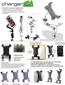 img 2 attached to 🎶 ChargerCity Тяжелый 4-х позиционный Многофункциональный Алюминиевый Столб/Держатель для Музыкального Микрофона с Зажимом для Планшетов 7-12" (iPad Pro Air Mini Galaxy Surface Pro) - Идеально для Прямой Видеотрансляции