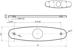 img 1 attached to 🚰 Ruvati RVA1029ST Stainless Steel Kitchen Faucet Hole Cover 10" Deck Plate