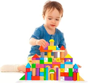 img 2 attached to 🔠 Enhancing Cognitive Skills with GiftedKids Building Stacking Toddlers Alphabet