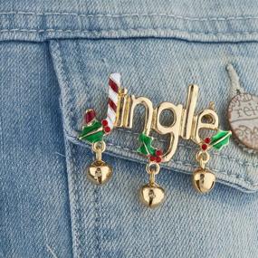 img 1 attached to 🔔 LUX ACCESSORIES Gold Tone Christmas Xmas Holiday Jingle Bell Brooch Pin