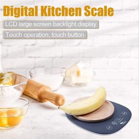 img 1 attached to 11 lb/5kg Digital Multifunction Kitchen Food Scale with 4 Unit Measurement for Cooking and Baking - Lightweight Food Liquid Scale