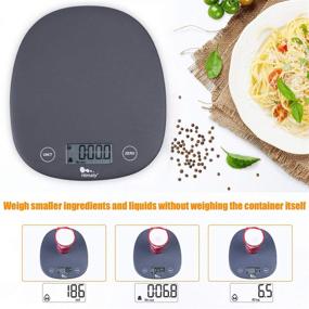 img 3 attached to 11 lb/5kg Digital Multifunction Kitchen Food Scale with 4 Unit Measurement for Cooking and Baking - Lightweight Food Liquid Scale