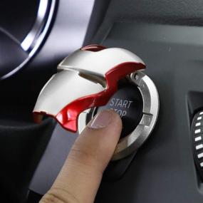 img 2 attached to Silver Car Engine Start Stop Button Cover - Protective Switch Button Cover for Car Interior, Universal Anti-Scratch Decorative Stickers with Push Ignition Start Button Ring