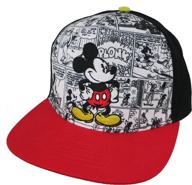 🐭 disney mickey mouse comics adult baseball cap - red and black (model 6013) logo