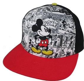 img 4 attached to 🐭 Disney Mickey Mouse Comics Adult Baseball Cap - Red and Black (Model 6013)