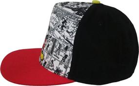 img 3 attached to 🐭 Disney Mickey Mouse Comics Adult Baseball Cap - Red and Black (Model 6013)