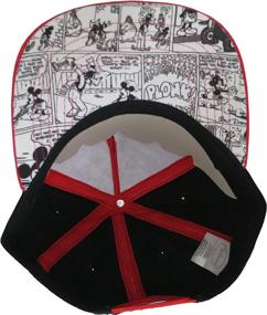 img 1 attached to 🐭 Disney Mickey Mouse Comics Adult Baseball Cap - Red and Black (Model 6013)