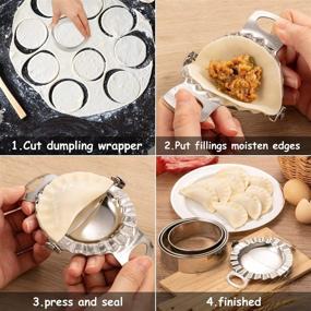 img 1 attached to 🥟 Versatile Dumpling Maker Set with Dumpling Molds, Skin Maker, and Wrapper Cutter - Perfect for Kitchen Creations