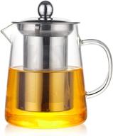 enhance tea brewing with hkkais removable teabloom: microwave-safe borosilicate glass solution логотип