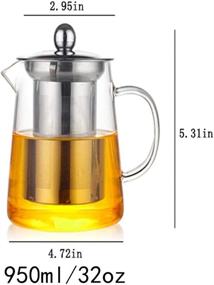 img 3 attached to Enhance Tea Brewing with HKKAIS Removable Teabloom: Microwave-safe Borosilicate Glass Solution