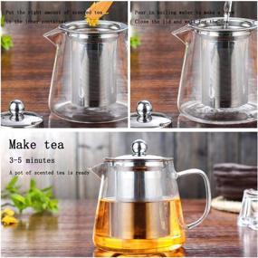 img 2 attached to Enhance Tea Brewing with HKKAIS Removable Teabloom: Microwave-safe Borosilicate Glass Solution