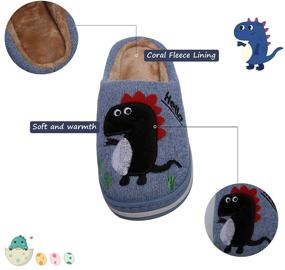 img 2 attached to Yinbwol Slippers Dinosaur Non Slip Numeric_12 Boys' Shoes in Slippers