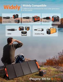 img 3 attached to PROGENY 120W Portable Solar Panel: Fast Charging USB-C, Foldable Charger for Jackery, Flashfish, BALDR, Goal Zero Power Station in Car/RV