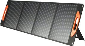 img 4 attached to PROGENY 120W Portable Solar Panel: Fast Charging USB-C, Foldable Charger for Jackery, Flashfish, BALDR, Goal Zero Power Station in Car/RV