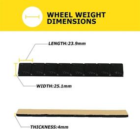 img 1 attached to 🚗 Веса для балансировки колес черного цвета 1/2 унции: высококачественные наклеивающиеся грузики для автомобилей, грузовиков, внедорожников, мотоциклов и многих других!