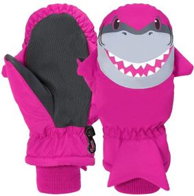 img 4 attached to Waterproof Warm Winter Snow Gloves for Kids - Ideal for Skiing & Snowboarding (4-6T)