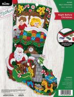 bucilla night applique christmas stocking logo