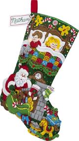 img 1 attached to Bucilla Night Applique Christmas Stocking