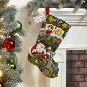 img 2 attached to Bucilla Night Applique Christmas Stocking