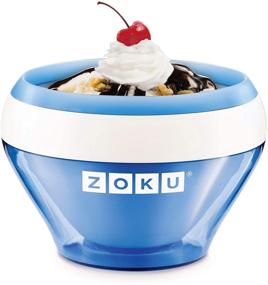 img 4 attached to 🍦 Zoku Ice Cream Maker: Compact Bowl with Stainless Steel Freezer Core for Soft Serve, Frozen Yogurt, Ice Cream & More in Minutes! BPA-free, 6 Colors (Blue)