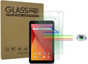 img 4 attached to 📱 Transwon【2-Pack】Glass Screen Protector for VANMICRO/VANKYO/Epink/TJD 7 Inch Tablet and qunyiCO 7 Inch Kids Tablet, Compatible with Winnovo and AEEZO Tablets, 7 Inch Screen Protector by VANMICRO