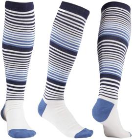 img 4 attached to +MD 3 Pairs Bamboo Compression Socks | Moisture-Wicking | 8-15 mmHg | Women & Men