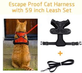 img 1 attached to 🐾 Wisdoman Cat Harness and Leash for Walking - Escape Proof Soft Mesh Adjustable Vest Harnesses for Cats Kitten Dog - Easy Control Breathable Reflective Strips Vest for Small Medium Cats