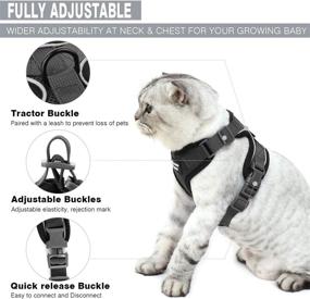 img 3 attached to 🐾 Wisdoman Cat Harness and Leash for Walking - Escape Proof Soft Mesh Adjustable Vest Harnesses for Cats Kitten Dog - Easy Control Breathable Reflective Strips Vest for Small Medium Cats