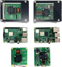 img 2 attached to Набор корпуса C4Labs Zebra Pi 4B/3B+ PoE + с отделкой из дерева - совместим с PoE + HAT или официальным PoE Hat.