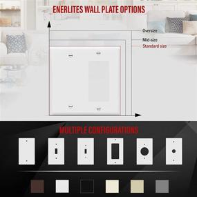 img 2 attached to 🧱 ENERLITES Combination Decorator Rocker/Blank Outlet Wall Plate, Standard Size, 2-Gang 4.5" x 4.57” Light Switch Cover, UL Listed, White
